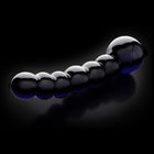 Icicles No. 66 Curved Beaded 4.75 in. Glass Dildo Black