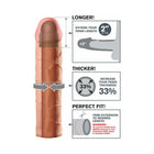 Fantasy X-tensions Perfect 2 in. Extension Beige