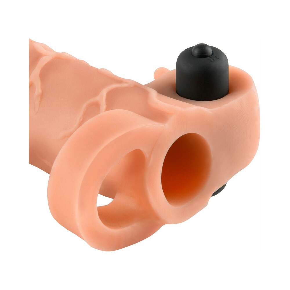 Fantasy X-tensions Vibrating Real Feel 1 in. Extension With Ball Strap Beige