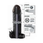 Fantasy X-tensions Vibrating Real Feel 2 in. Extension With Ball Strap Black