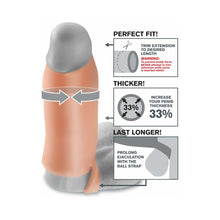 Fantasy X-tensions 7 in. Real Feel Enhancer XL Open-Ended Sling Beige