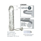 Fantasy X-tensions Vibrating Super Sleeve 1 in. Extension With Ball Strap Clear