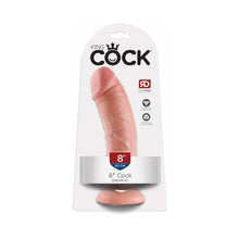 King Cock 8 in. Cock Realistic Dildo With Suction Cup Beige