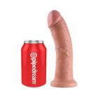King Cock 8 in. Cock Realistic Dildo With Suction Cup Beige