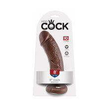 King Cock 8 in. Cock Realistic Dildo With Suction Cup Brown