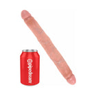 King Cock 12 in. Slim Double Dildo Realistic Beige