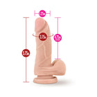 X5 Plus Realistic 5 in. Posable Dildo with Balls Beige