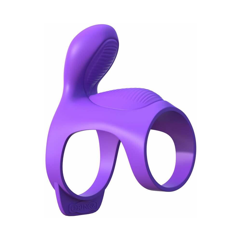 Fantasy C-Ringz Ultimate Couples Cage Vibrating Cock Sheath Purple