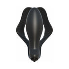 Fantasy C-Ringz Rock Hard Ass-Gasm Vibrating Silicone Cockring With Anal Plug Black