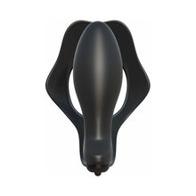Fantasy C-Ringz Rock Hard Ass-Gasm Vibrating Silicone Cockring With Anal Plug Black