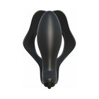 Fantasy C-Ringz Rock Hard Ass-Gasm Vibrating Silicone Cockring With Anal Plug Black