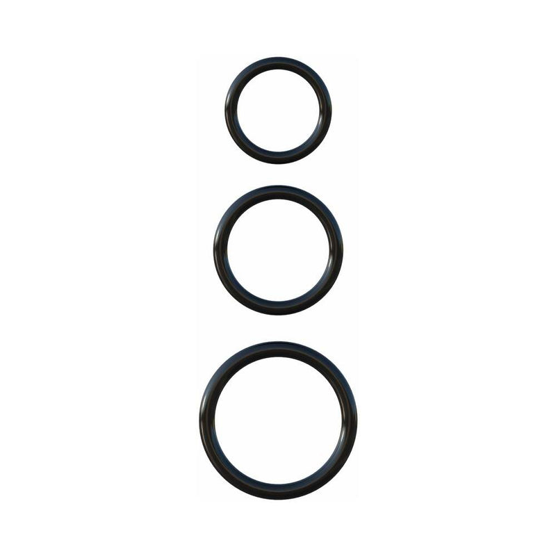 Fantasy C-Ringz Silicone 3-Ring Stamina Set Black