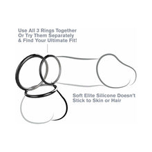Fantasy C-Ringz Silicone 3-Ring Stamina Set Black