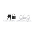 Fantasy C-Ringz Extreme Silicone Cock Blocker Locking Chastity Cage Black