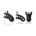 Fantasy C-Ringz Hardcore Silicone Cock Blocker Locking Chastity Cage Black