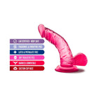 B Yours Sweet ''n Hard 8 Realistic 6.5 in. Dildo with Balls Pink
