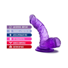 B Yours Sweet ''n Hard 8 Realistic 6.5 in. Dildo with Balls Purple