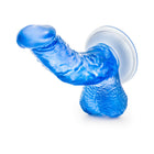 B Yours Sweet ''n Hard 8 Realistic 6.5 in. Dildo with Balls Blue