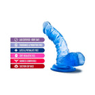 B Yours Sweet ''n Hard 8 Realistic 6.5 in. Dildo with Balls Blue