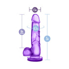 B Yours Sweet ''n Hard 4 Realistic 7 in. Dildo with Balls Purple
