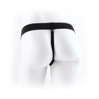 Fetish Fantasy Series 7 in. Vibrating Hollow Strap-On with Balls Beige/Black
