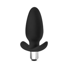 Luxe Little Thumper Vibrating Silicone Anal Plug Black