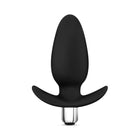 Luxe Little Thumper Vibrating Silicone Anal Plug Black
