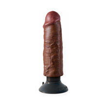 King Cock 6 in. Vibrating Cock Poseable Dildo With Suction Cup Brown