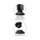 King Cock 9 in. Vibrating Cock With Balls Poseable Suction Cup Dildo Black