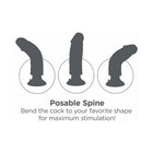 King Cock 6 in. Vibrating Cock Poseable Dildo With Suction Cup Beige