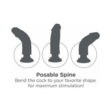 King Cock 6 in. Vibrating Cock Poseable Dildo With Suction Cup Beige