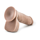 Au Naturel 8 in. Posable Dual Density Dildo with Balls Tan