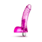 Naturally Yours Vibrating Ding Dong 6.5 in. Dildo with Balls & Vibrator Pink
