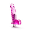 Naturally Yours Vibrating Ding Dong 6.5 in. Dildo with Balls & Vibrator Pink