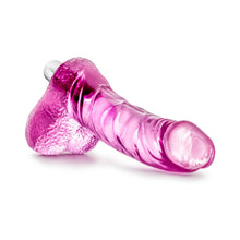 Naturally Yours Vibrating Ding Dong 6.5 in. Dildo with Balls & Vibrator Pink