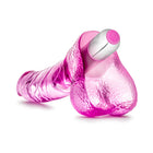 Naturally Yours Vibrating Ding Dong 6.5 in. Dildo with Balls & Vibrator Pink