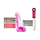 Naturally Yours Vibrating Ding Dong 6.5 in. Dildo with Balls & Vibrator Pink