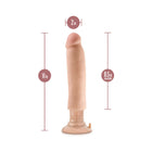 Au Naturel 11 in. Magnum Vibrating Dong Dual Density Dildo Beige