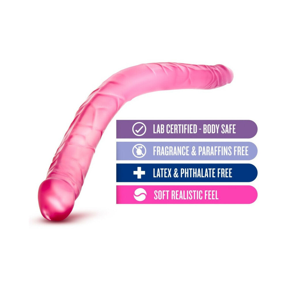 B Yours 16 in. Double Dildo Pink