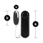 B Yours Silver Power Bullet Remote-Controlled Egg Vibrator Black