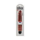 King Cock 10 in. Vibrating Stiffy Realistic Dildo Brown