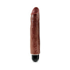 King Cock 10 in. Vibrating Stiffy Realistic Dildo Brown