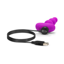 b-Vibe Triplet Rechargeable Remote-Controlled Vibrating Anal Beads Plug Fuchsia