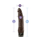Dr. Skin Vibe 7 Realistic 8.5 in. Vibrating Dildo Brown