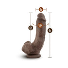 Dr. Skin Mr. Mayor Realistic 9 in. Dildo with Balls Brown