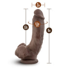 Dr. Skin Mr. Mayor Realistic 9 in. Dildo with Balls Brown