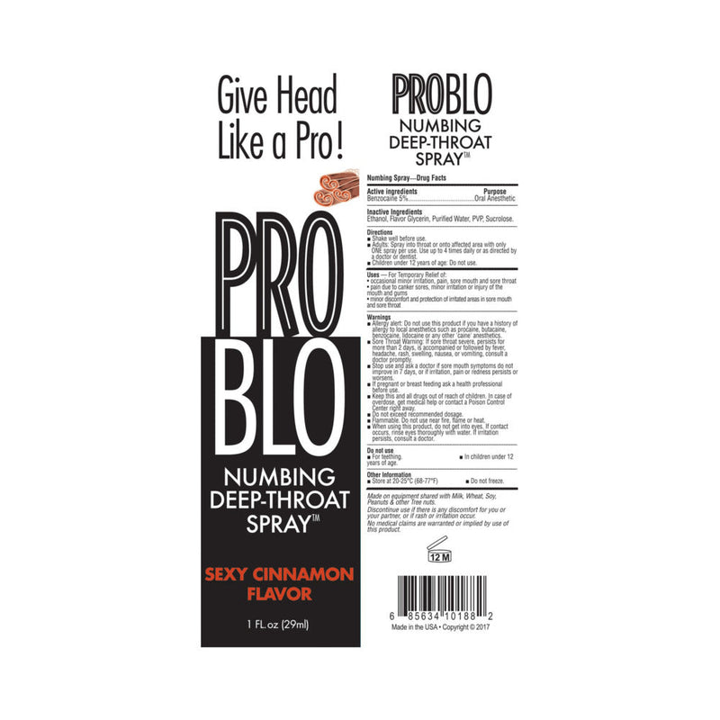 Problo Numbing Spray Cinnamon