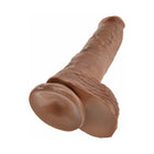 King Cock 10 in. Cock With Balls Realistic Suction Cup Dildo Tan