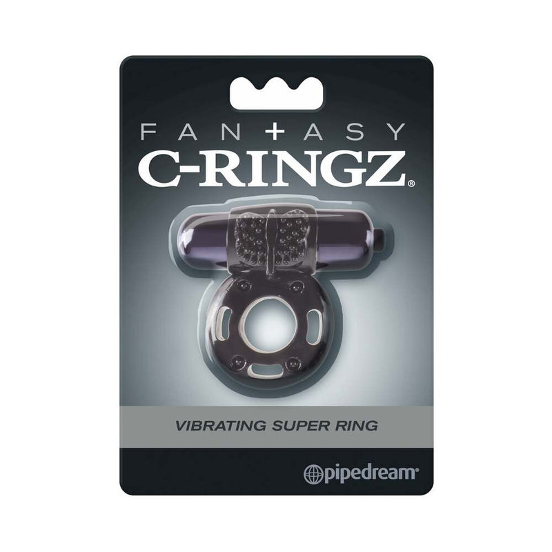 Fantasy C-Ringz Vibrating Super Ring With Bullet Black