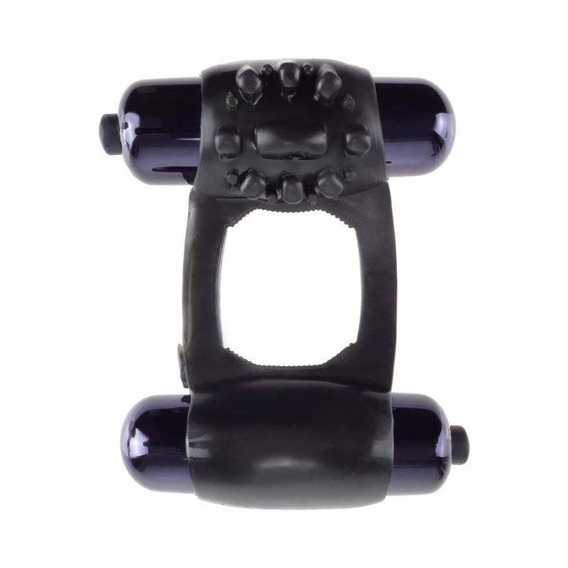 Fantasy C-Ringz Duo-Vibrating Super Ring With Dual Bullets Black